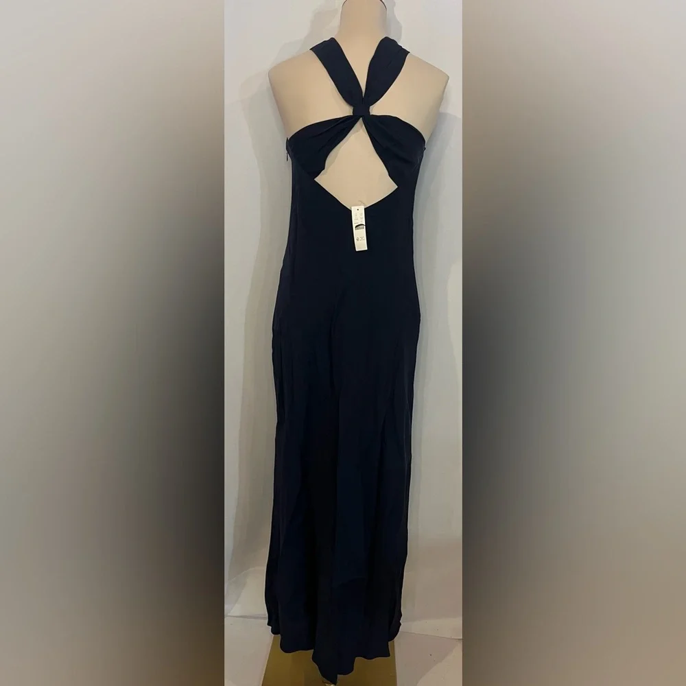 J.Crew Collection halter slip dress in navy - Picture 7 of 9